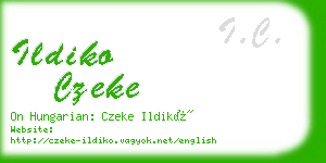 ildiko czeke business card